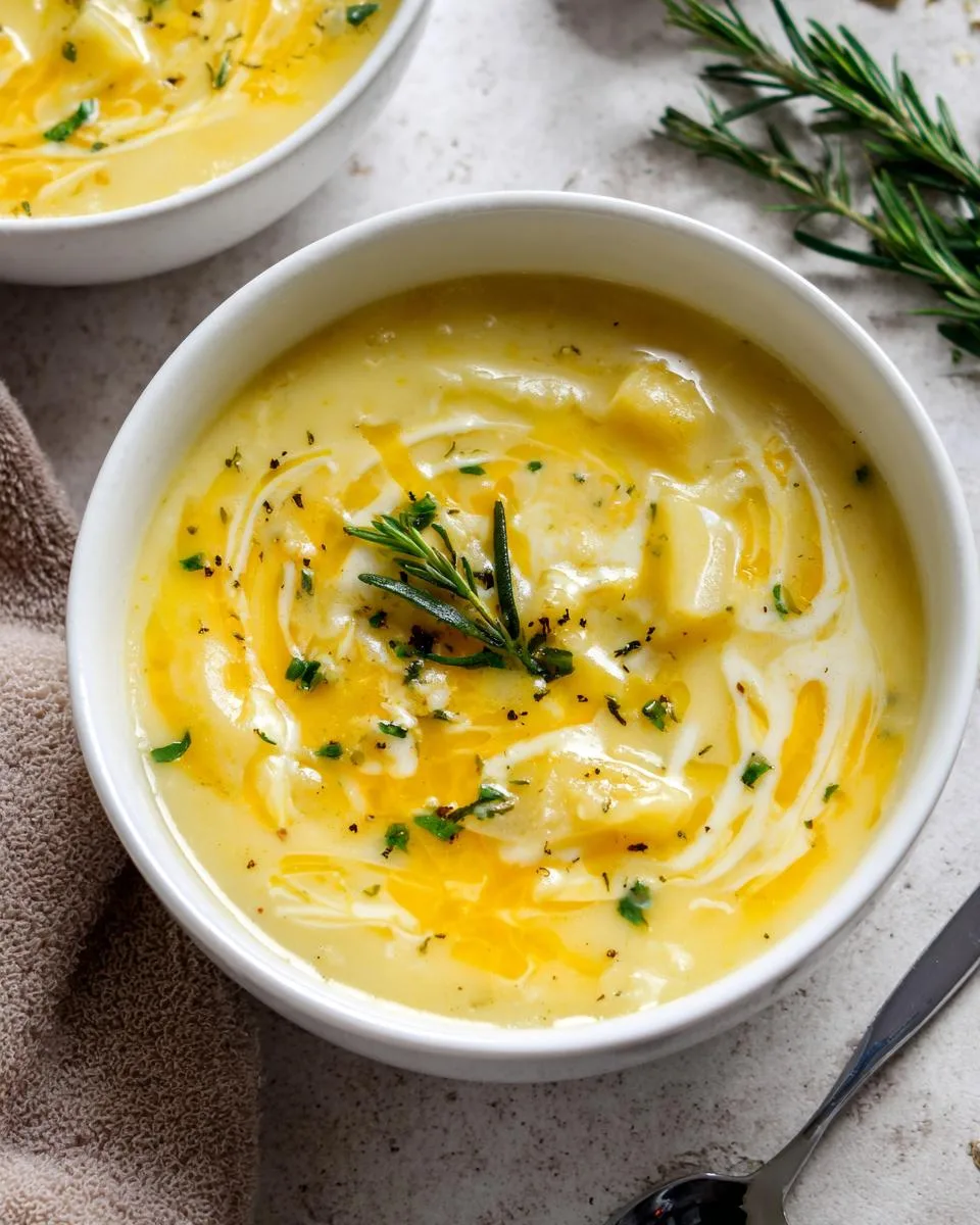 Cheddar Garlic Herb Potato Soup - detail 3
