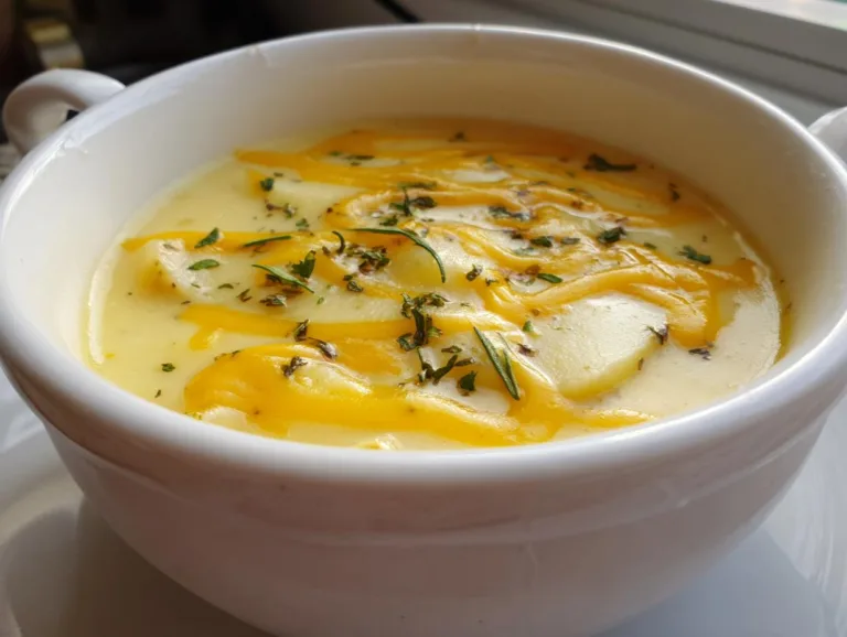 Cheddar Garlic Herb Potato Soup