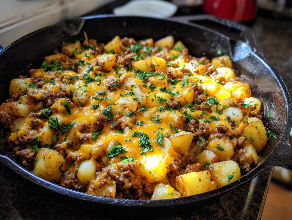 Grandma Jo’s 5-Star Cheesy Beef Potato Casserole Bliss