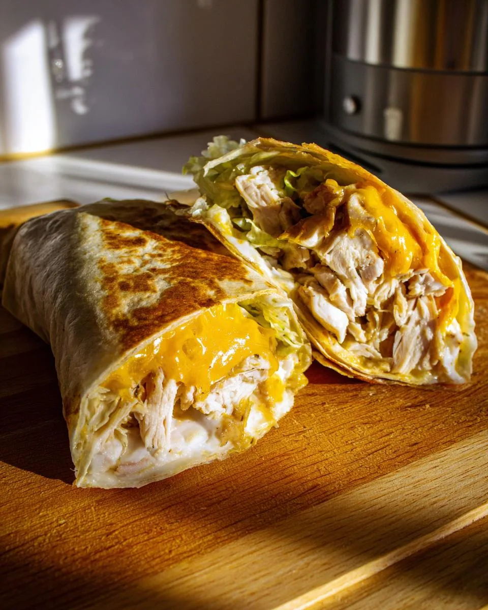 Cheesy Garlic Chicken Wraps - detail 4