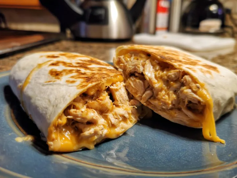Cheesy Garlic Chicken Wraps