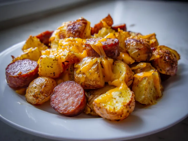 Cheesy Ranch Potatoes and Smoked Sausage