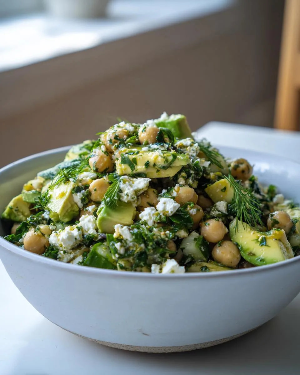 Chickpea Feta Avocado Salad - detail 4
