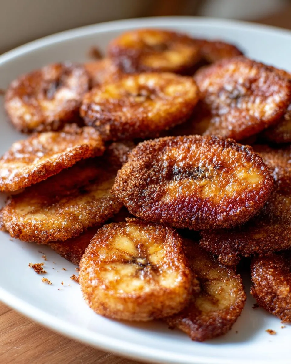 Cinnamon Sugar Air Fryer Banana Chips - detail 3