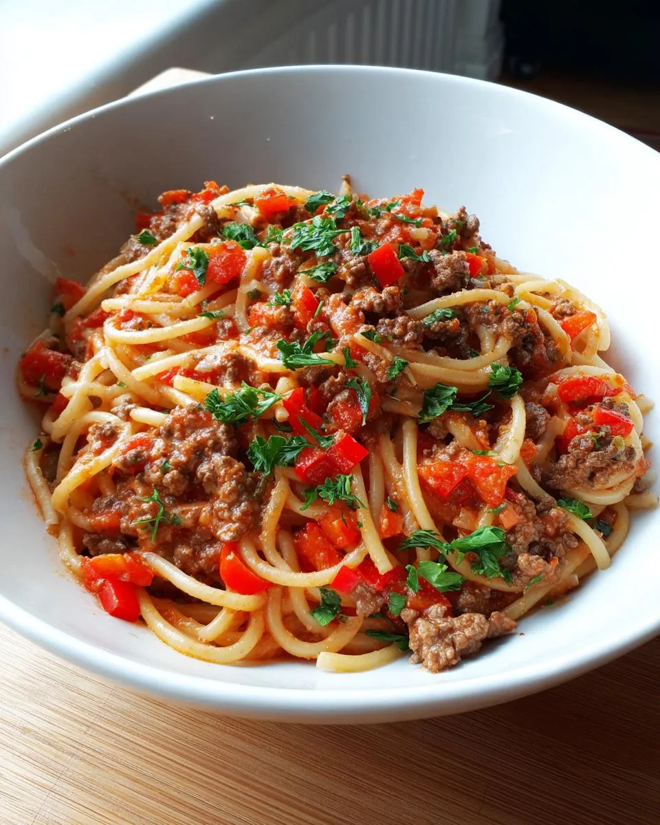 Creamy Italian Spaghetti Beef - detail 3