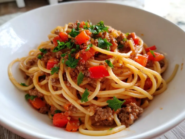 Creamy Italian Spaghetti Beef