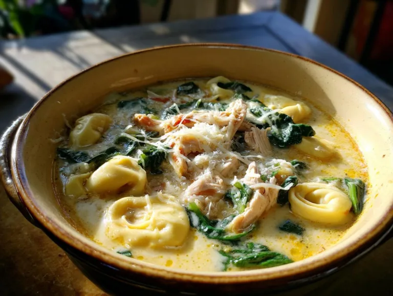 Crockpot Chicken Tortellini Soup