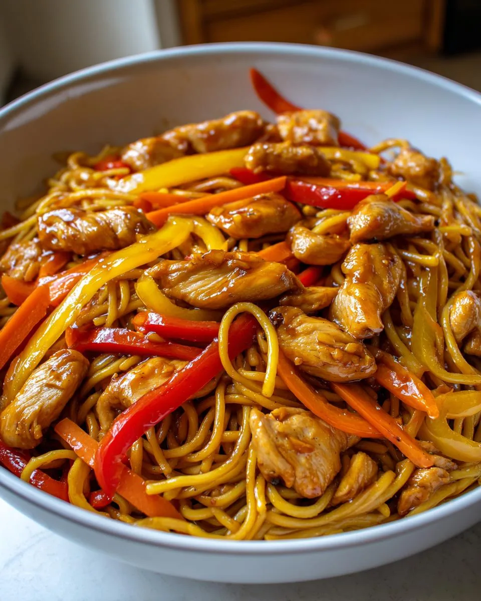 Easy Chicken Lo Mein - detail 3