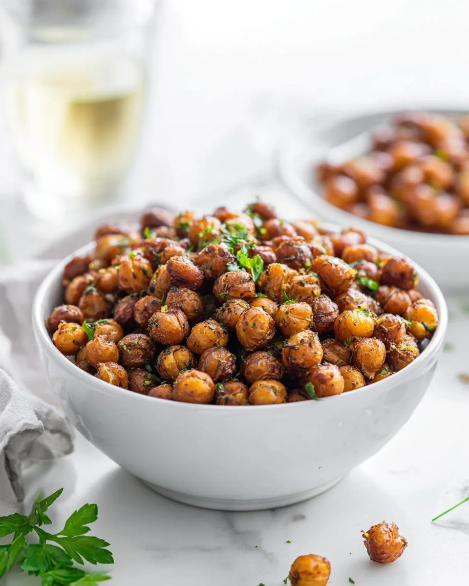 Garlic Herb Roasted Chickpeas - detail 4