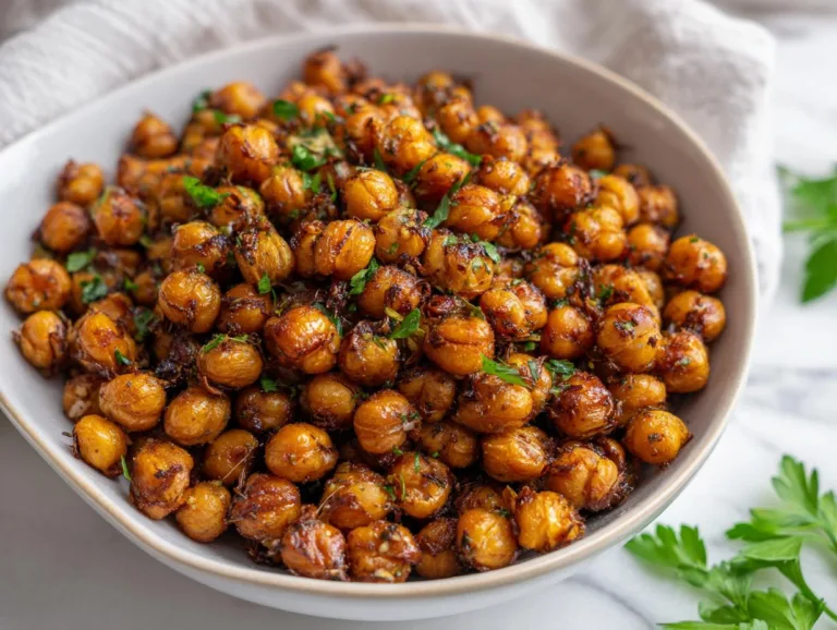 Garlic Herb Roasted Chickpeas