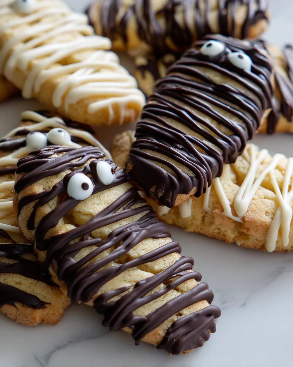 Halloween Mummy Shortbread cookies - detail 3