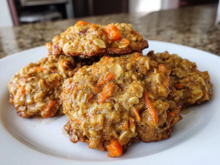 Healthy Carrot Cake Oatmeal Cookies