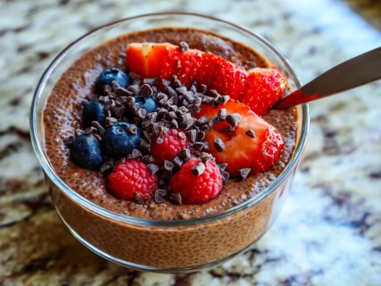 High Protein Chocolate Chia Pudding