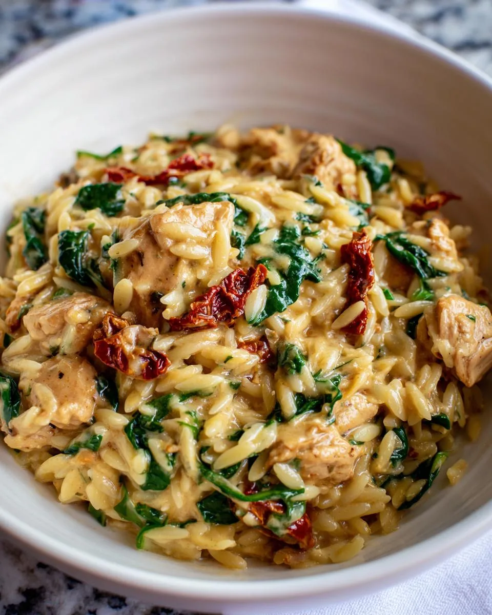Slow Cooker Tuscan Chicken Orzo - detail 3