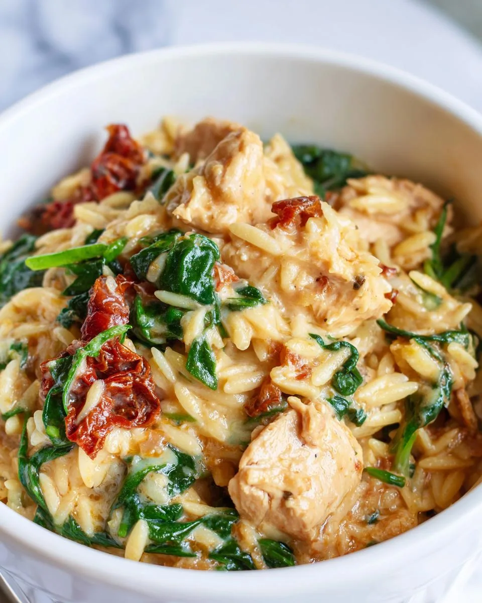 Slow Cooker Tuscan Chicken Orzo - detail 4