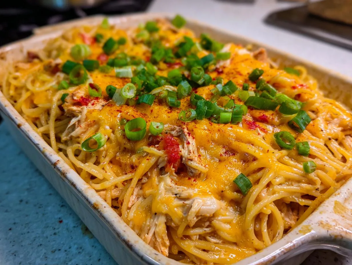 Spicy Chicken Spaghetti Casserole in Under 1 Hour – Perfect!