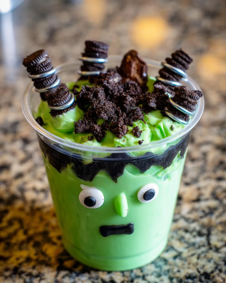 Spooky Frankenstein Pudding - detail 3