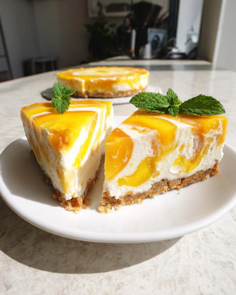 Tropical Mango Cheesecake - detail 1