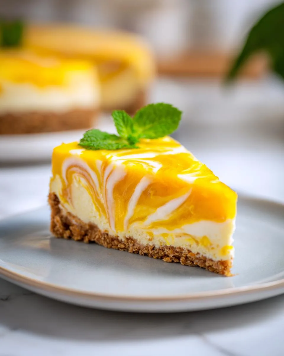 Tropical Mango Cheesecake - detail 2