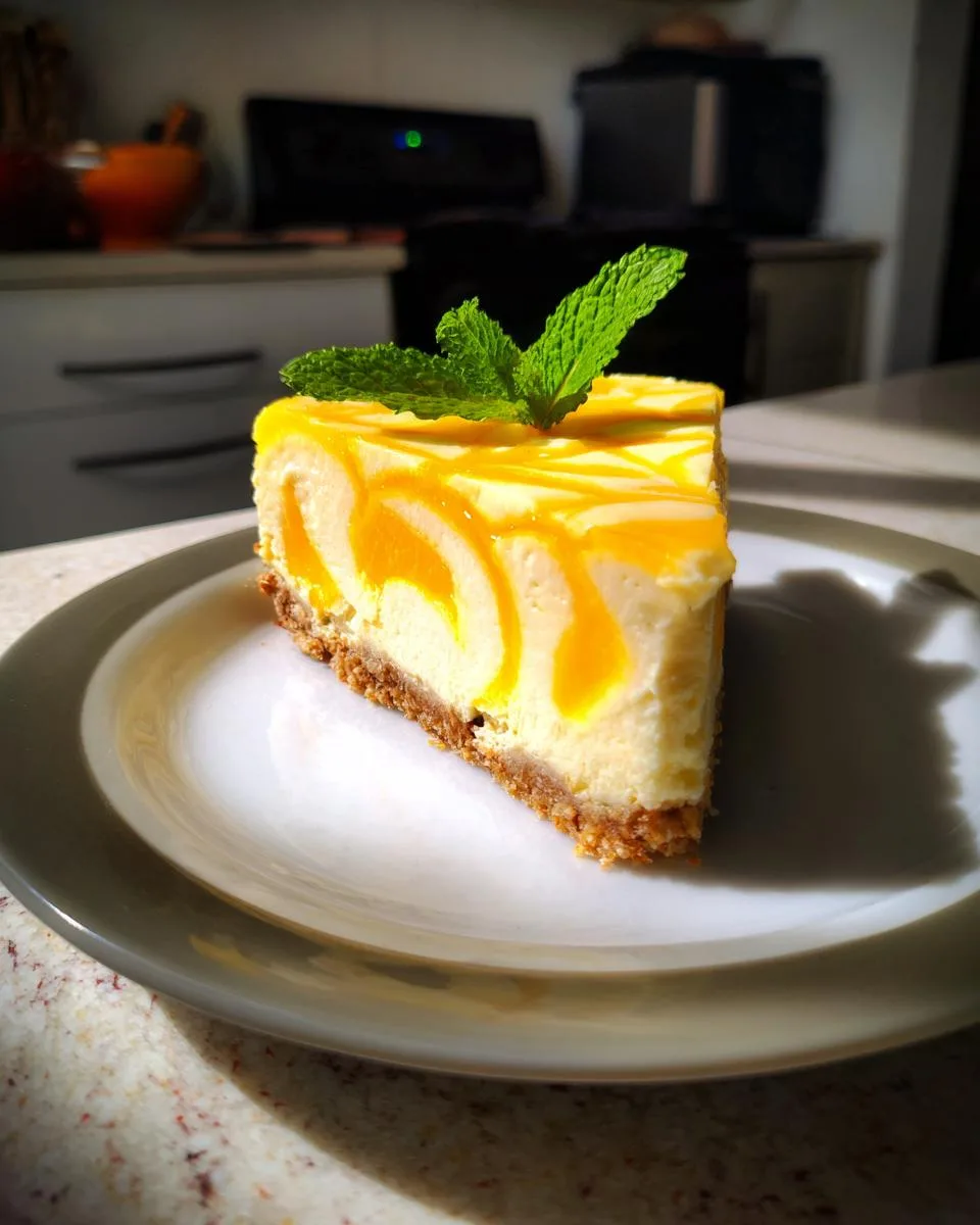 Tropical Mango Cheesecake - detail 3