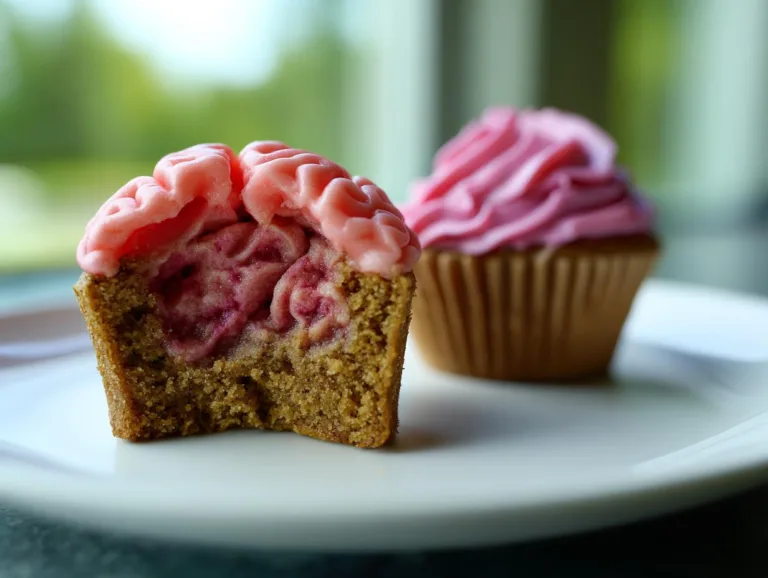 Zombie Brain Cupcakes