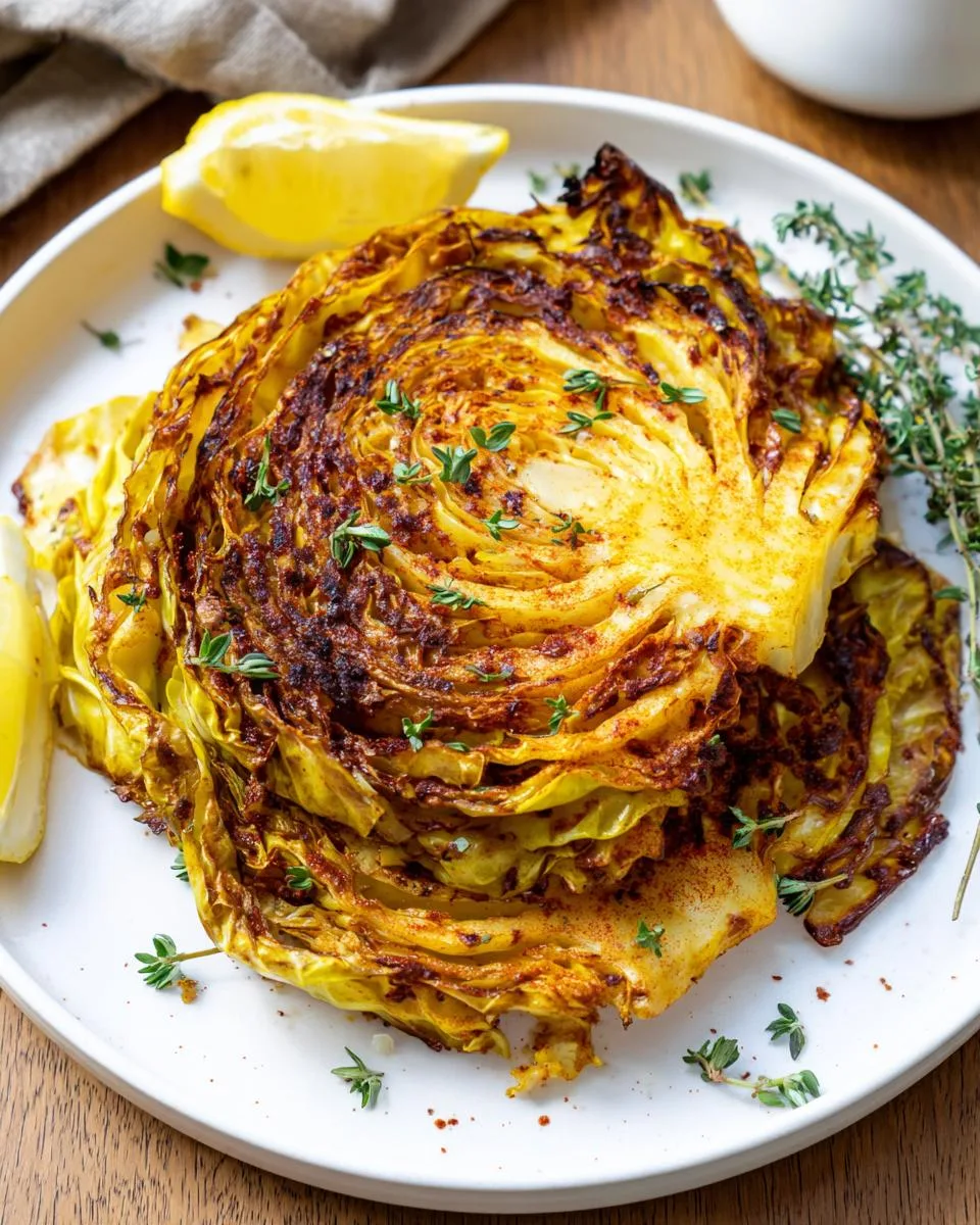 Air fryer cabbage steaks - detail 3