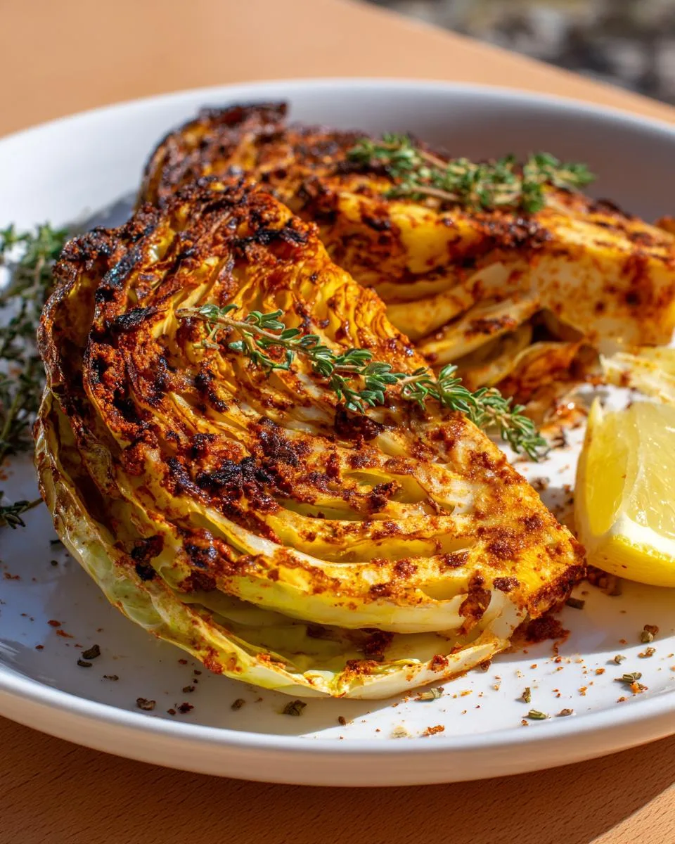 Air fryer cabbage steaks - detail 4