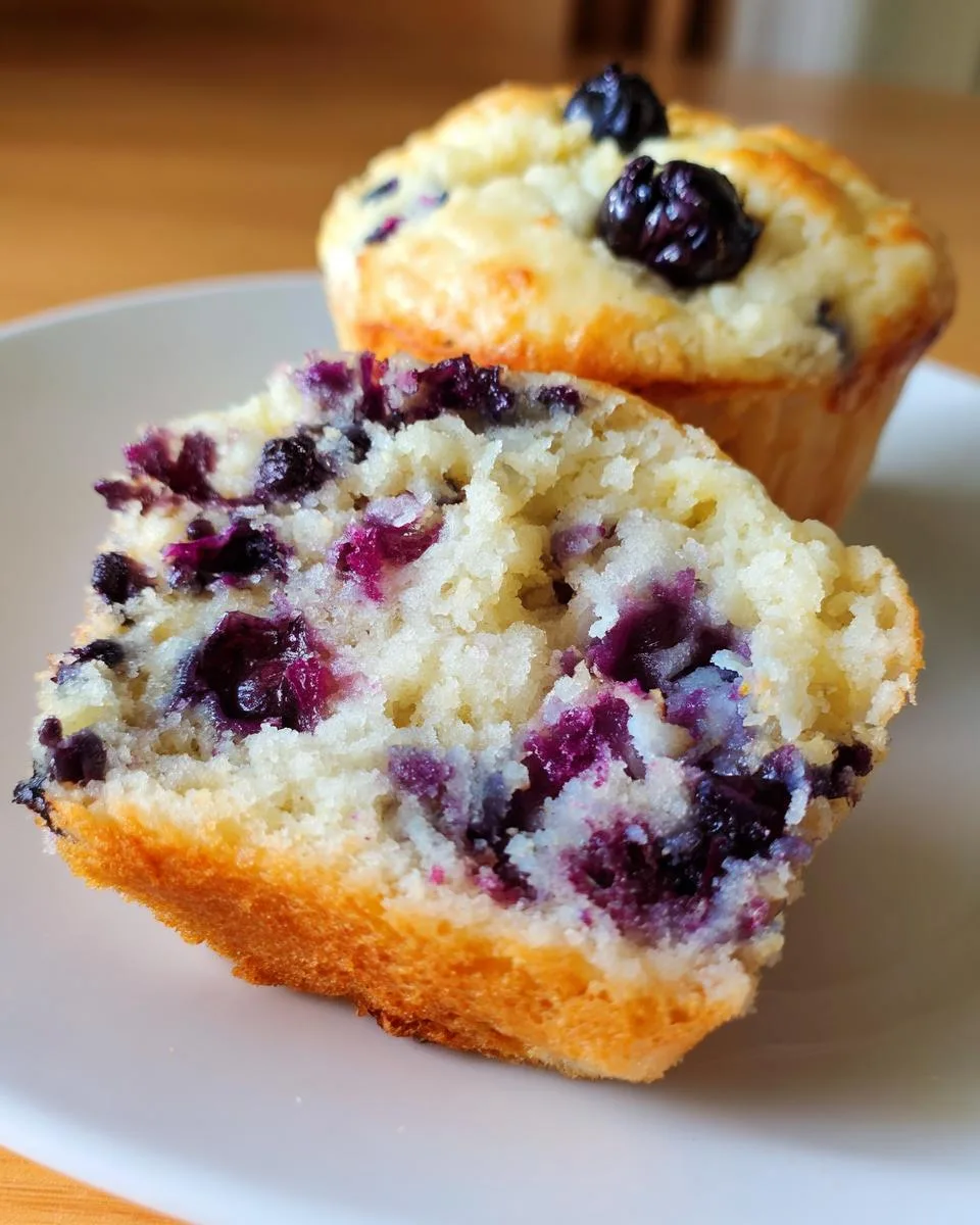 Blueberry Cottage Cheese Muffins - detail 3