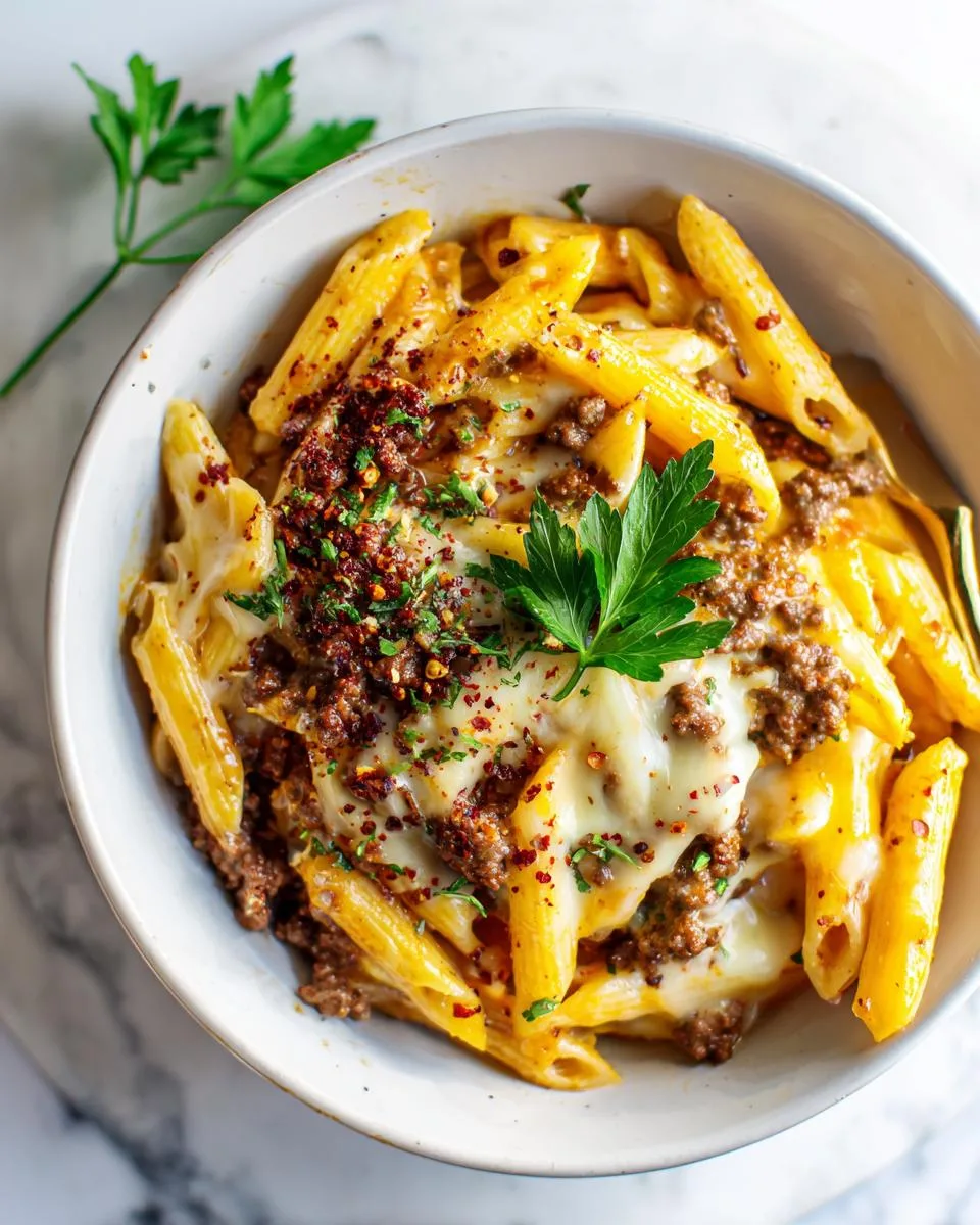 Cheesy Penne with Garlic Butter Ground Beef - detail 3