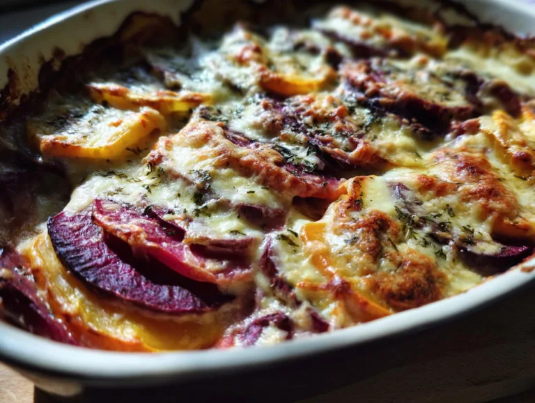 Cheesy Root Vegetable Gratin