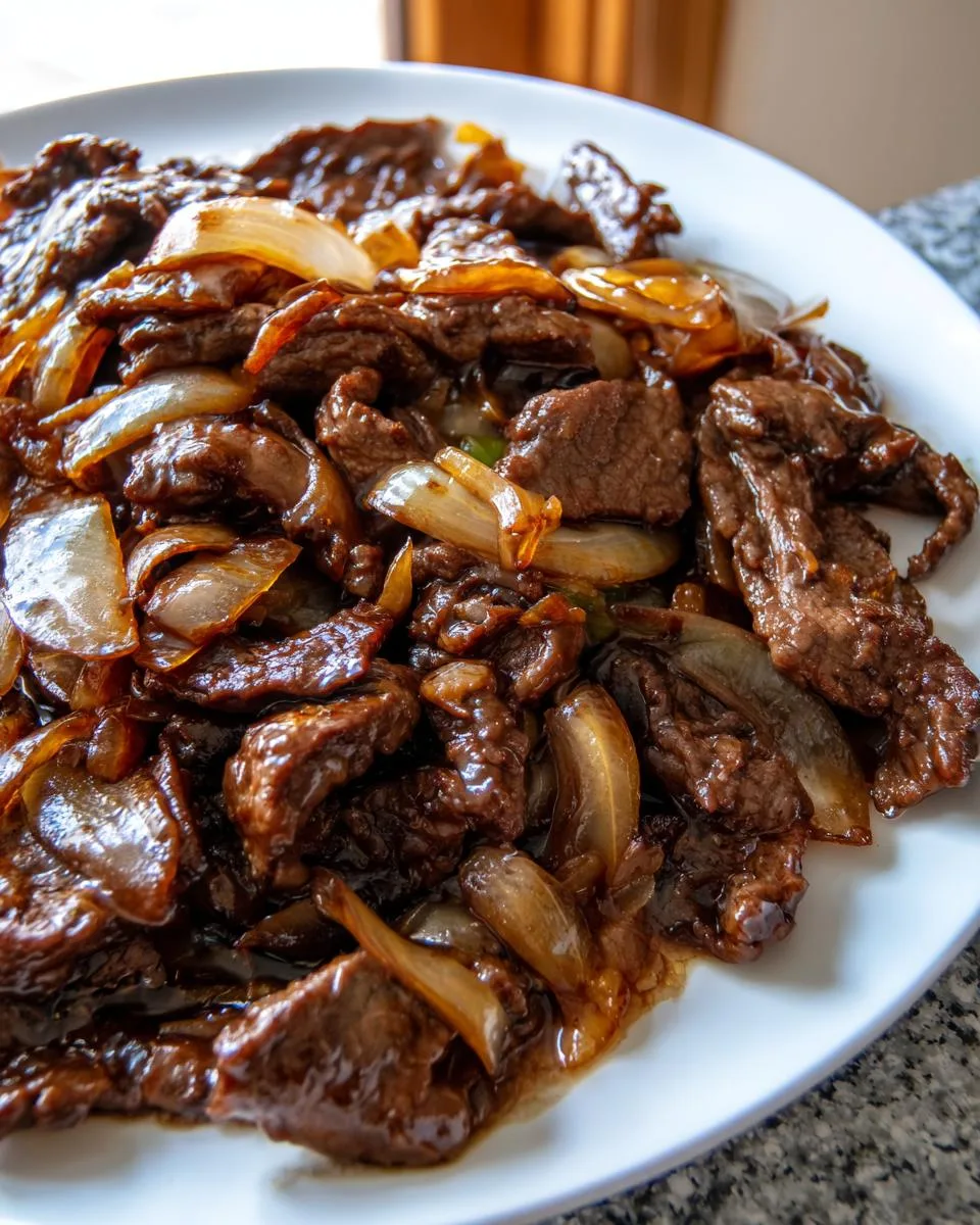 Chinese Pepper Steak Onions - detail 4