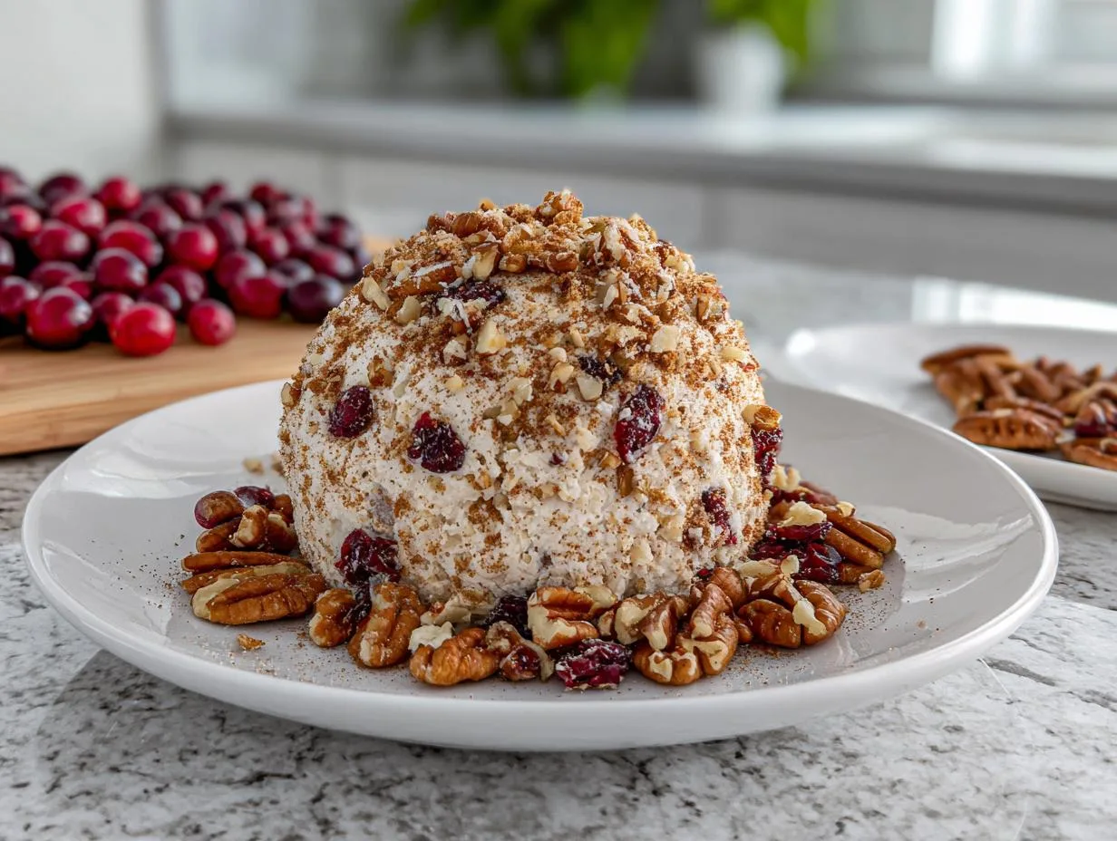 15-Minute Cranberry Pecan Cheese Ball Recipe for Holiday Joy