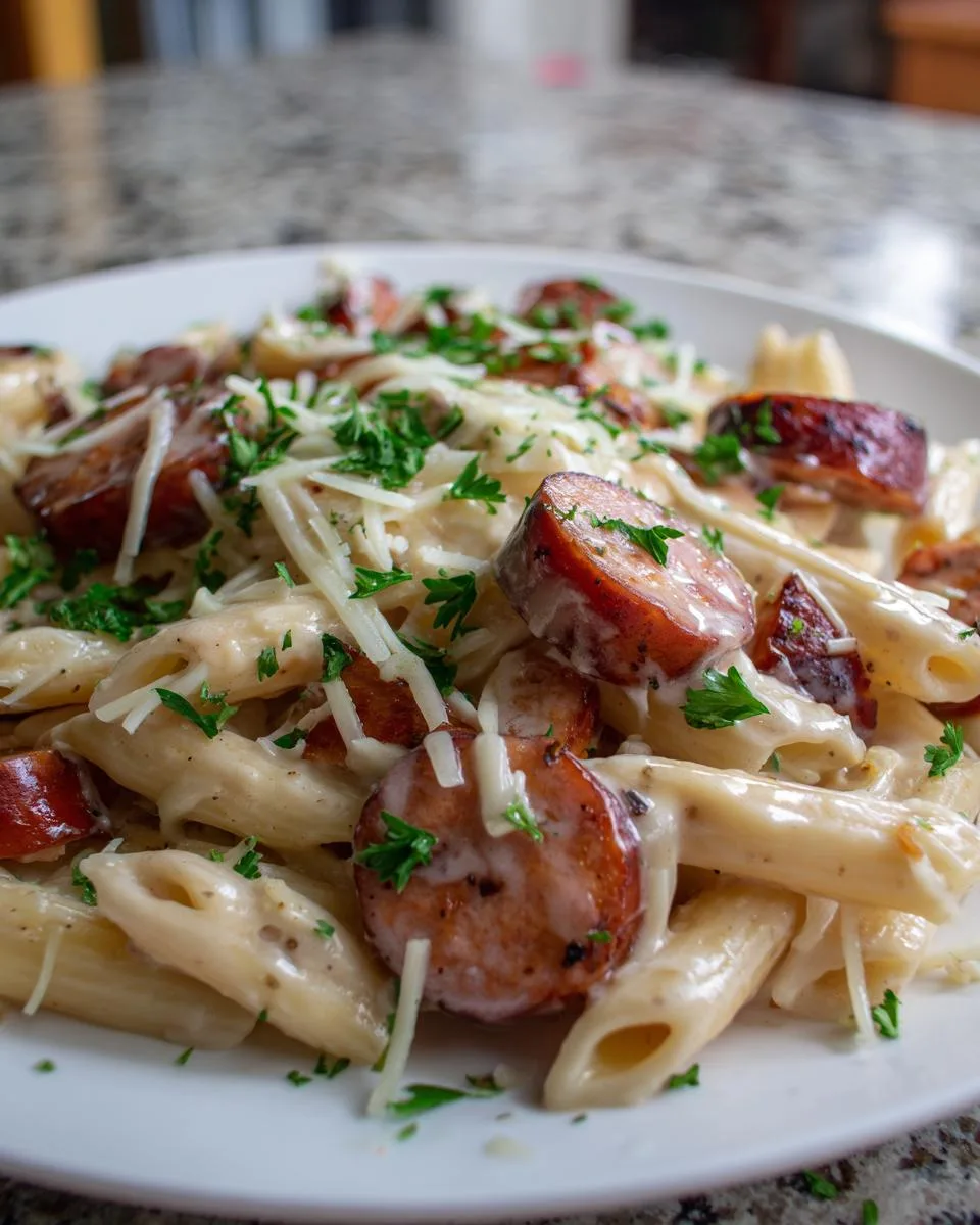 Creamy Smoked Sausage Pasta - detail 3