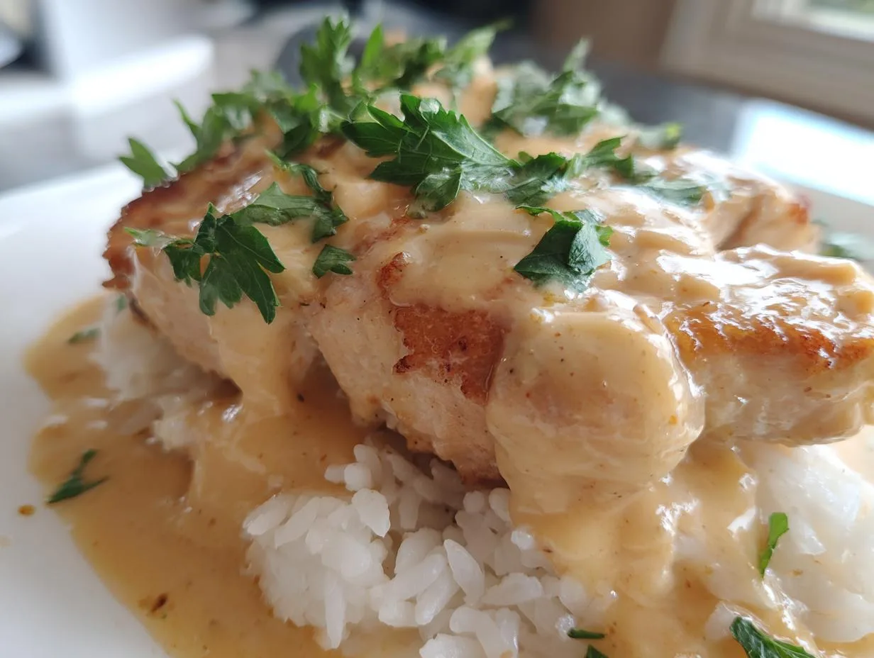 Irresistibly Creamy Smothered Chicken and Rice in 30 Minutes