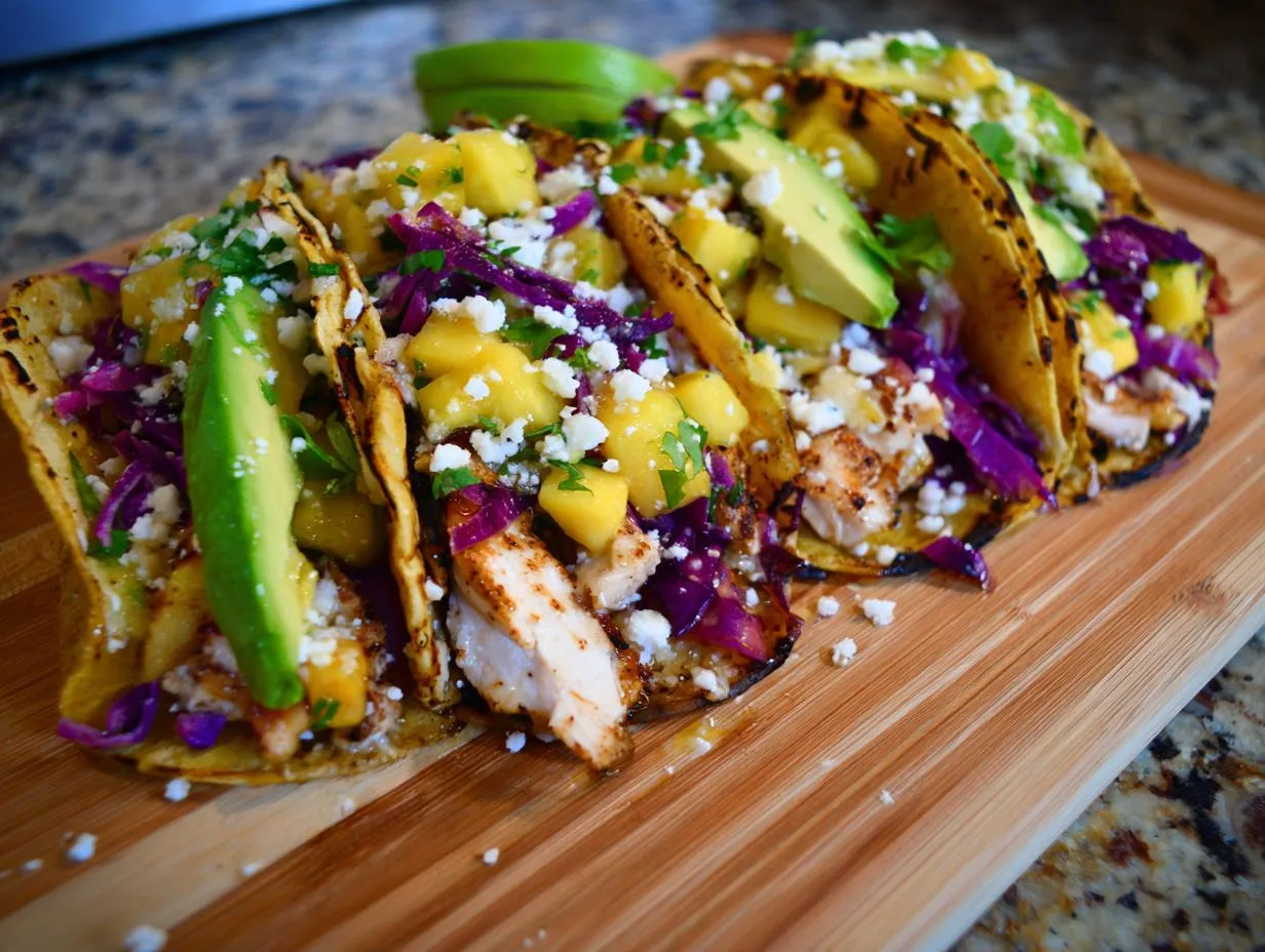 Grilled Chicken Tacos with Mango Salsa Delightful Flavor!