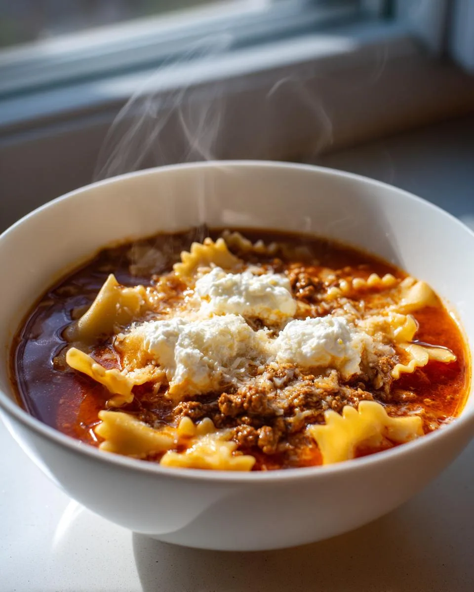 High Protein Lasagna Soup - detail 3
