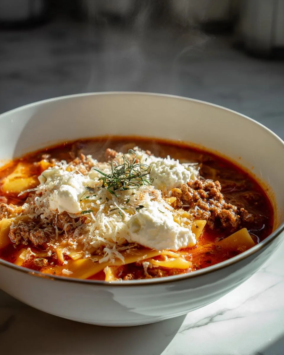 High Protein Lasagna Soup - detail 4