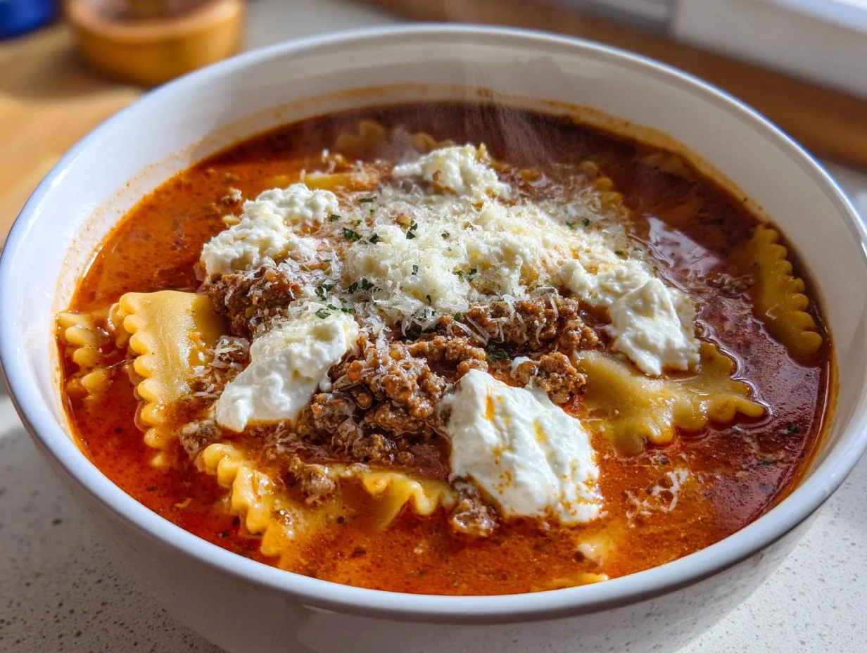 35-Minute High Protein Lasagna Soup: Tastes Like Best Dinner