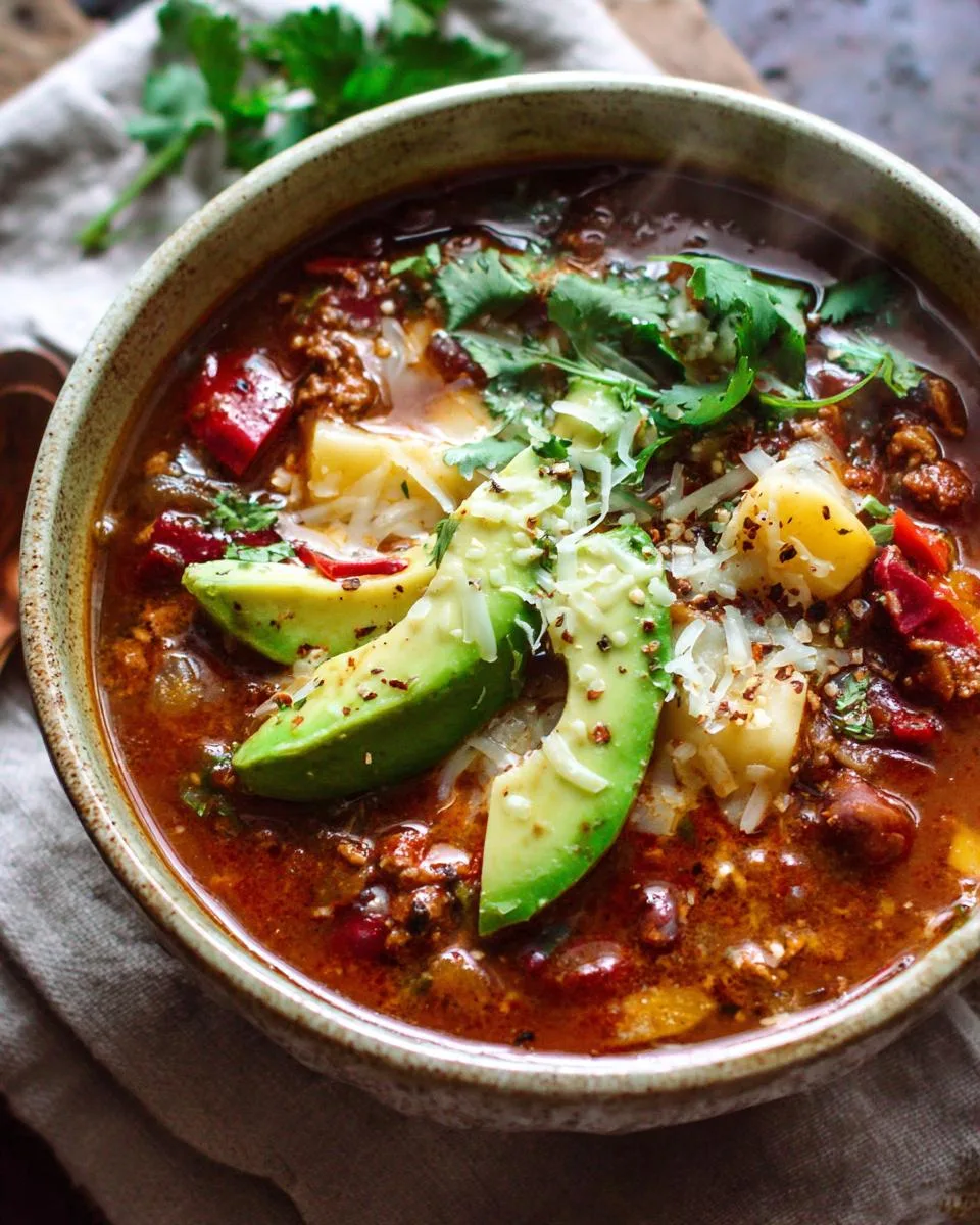 Keto Crockpot Taco Soup - detail 4