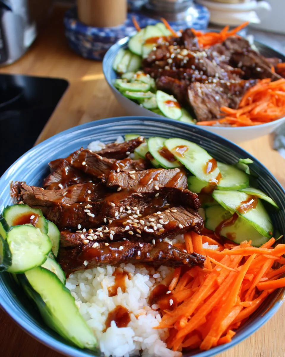 Korean BBQ Steak Bowls - detail 3
