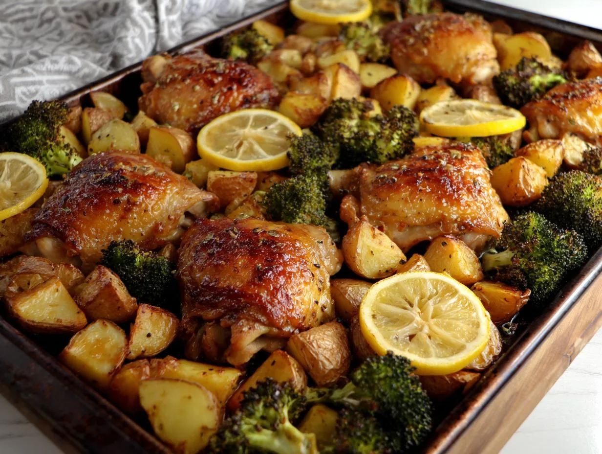 Juicy Lemon Garlic Sheet Pan Chicken in Just 40 Minutes