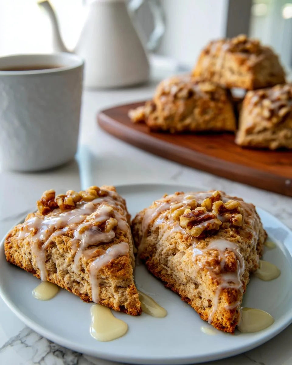 Maple Glazed Maple Walnut Scones - detail 3