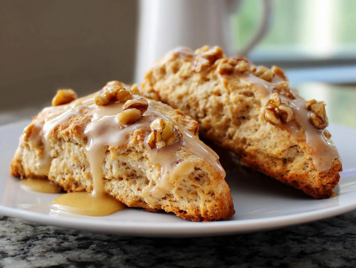 Maple Glazed Maple Walnut Scones: 3 Secrets to Flakiness