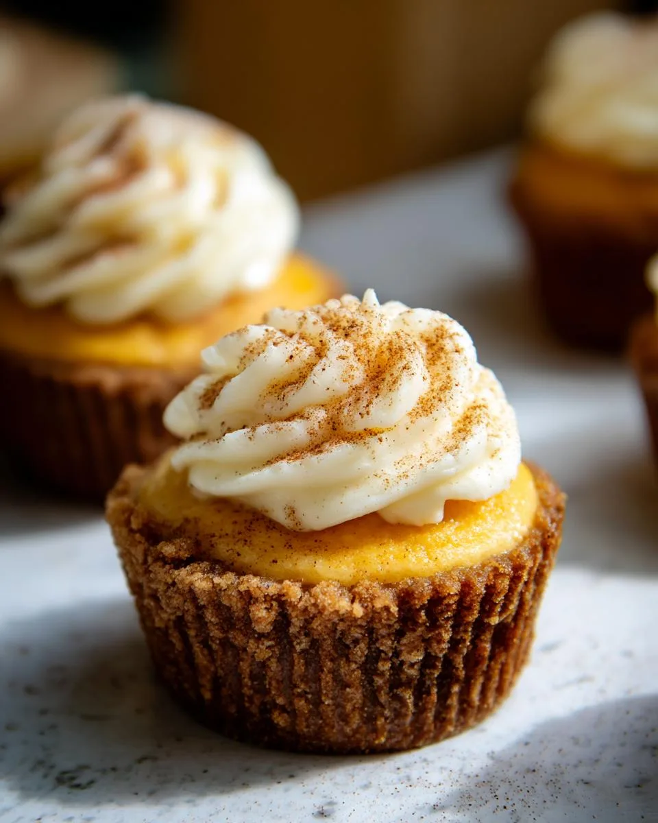 Pumpkin Cheesecake Cupcakes - detail 3