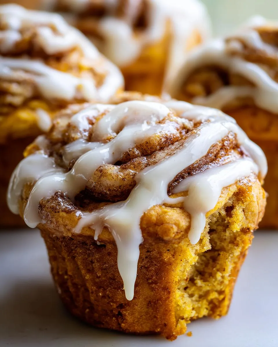Pumpkin Cinnamon Roll Muffins - detail 3