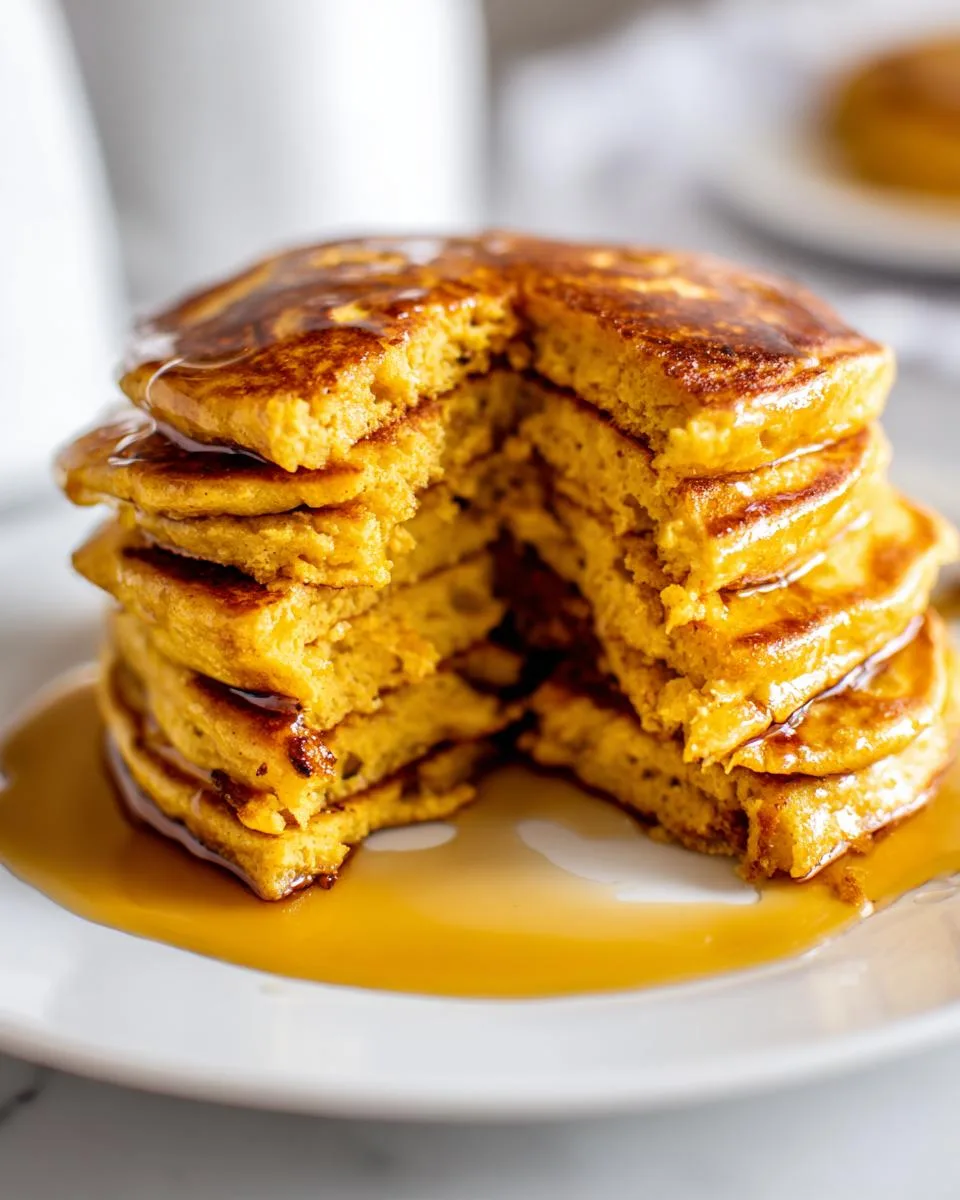 Pumpkin Cottage Cheese Pancakes - detail 3