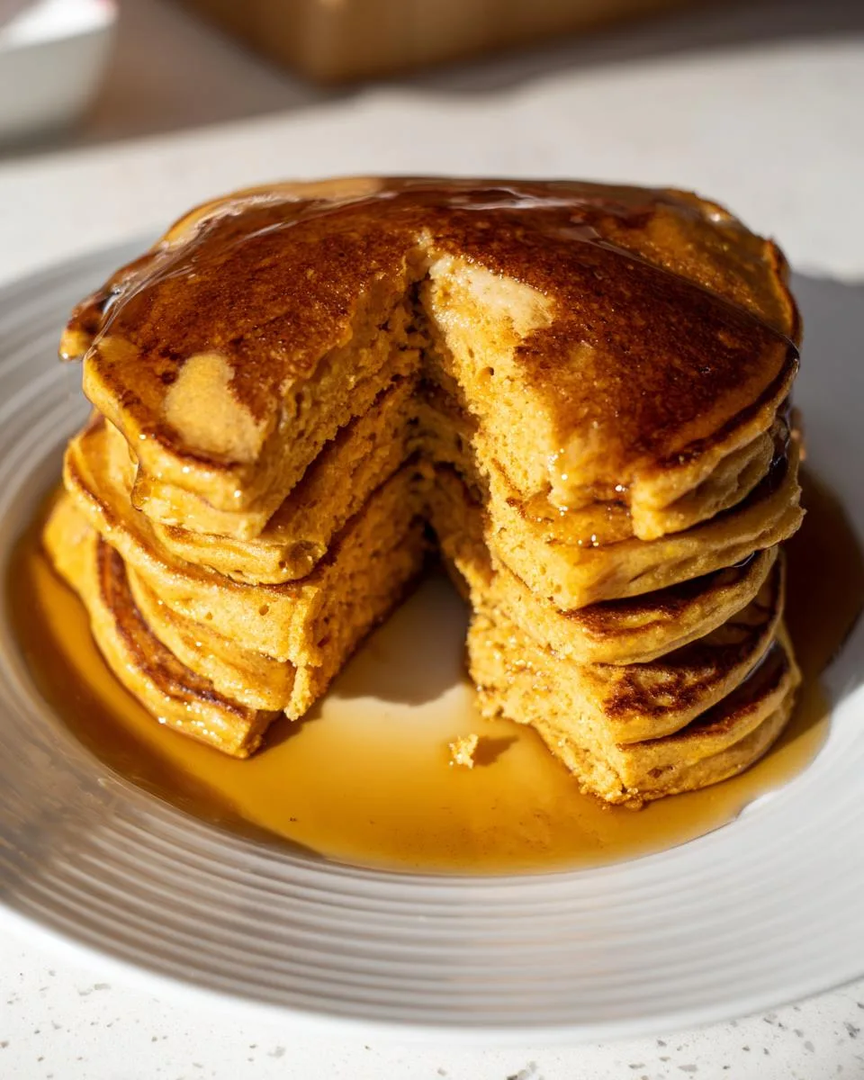 Pumpkin Cottage Cheese Pancakes - detail 4