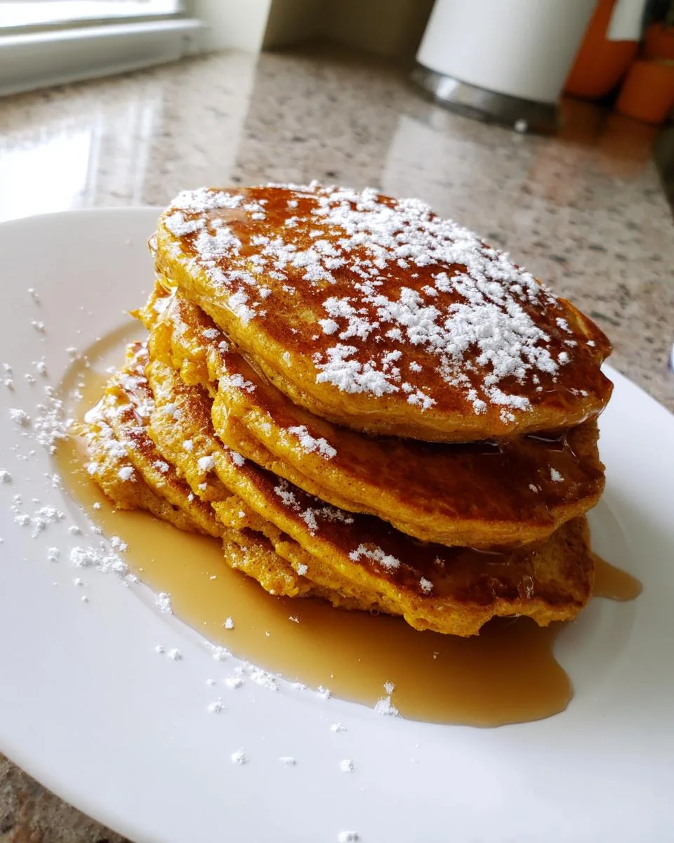 Pumpkin Spice Cottage Cheese Pancakes - detail 3