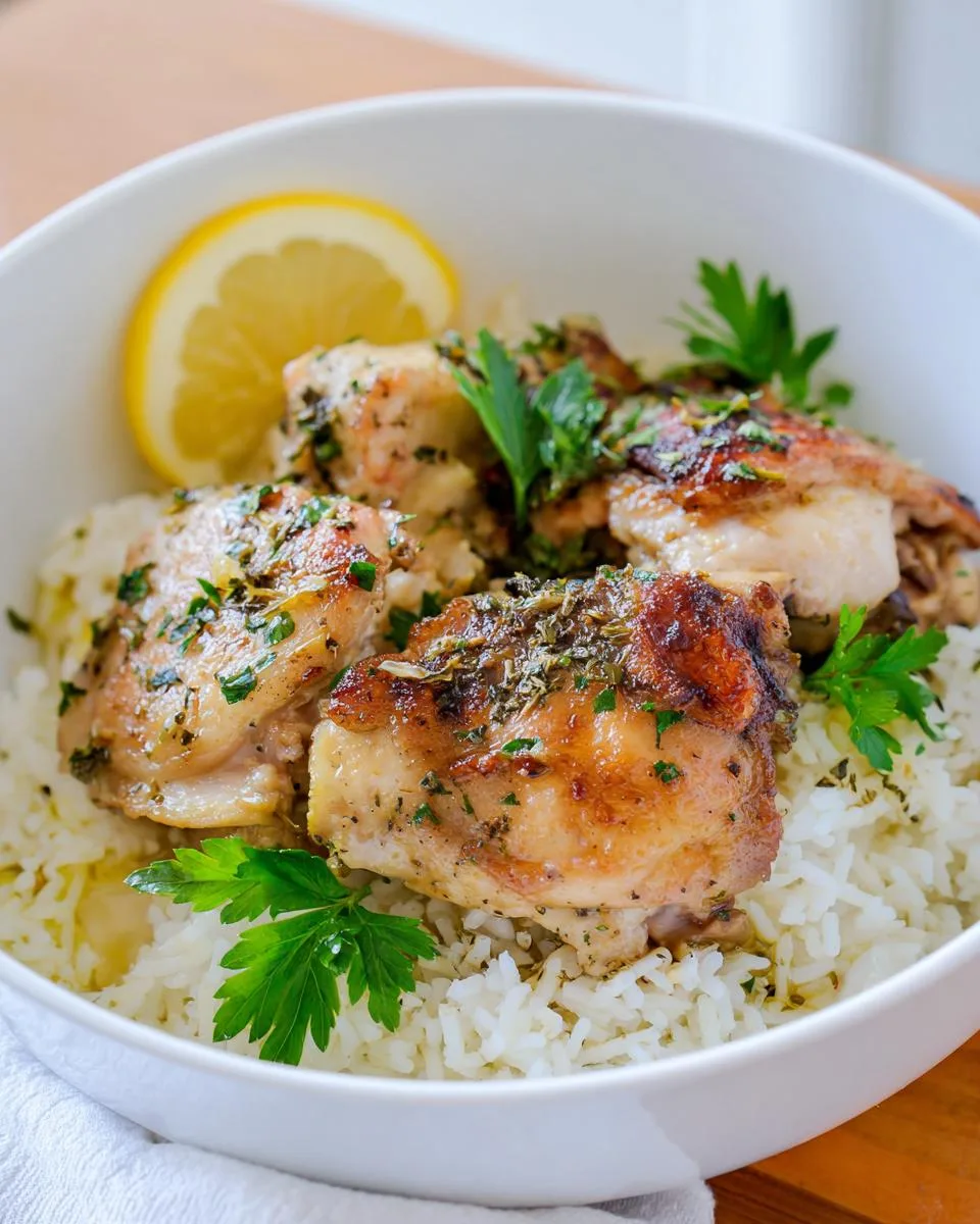 Slow Cooker Lemon Herb Chicken and Rice - detail 3