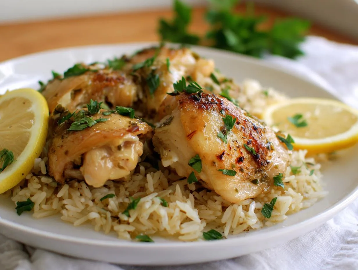 Slow Cooker Lemon Herb Chicken and Rice: 5-Star Comfort Dish